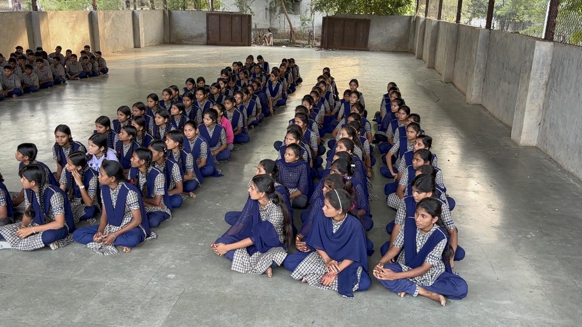 Students learning electronics and applied STEM skills